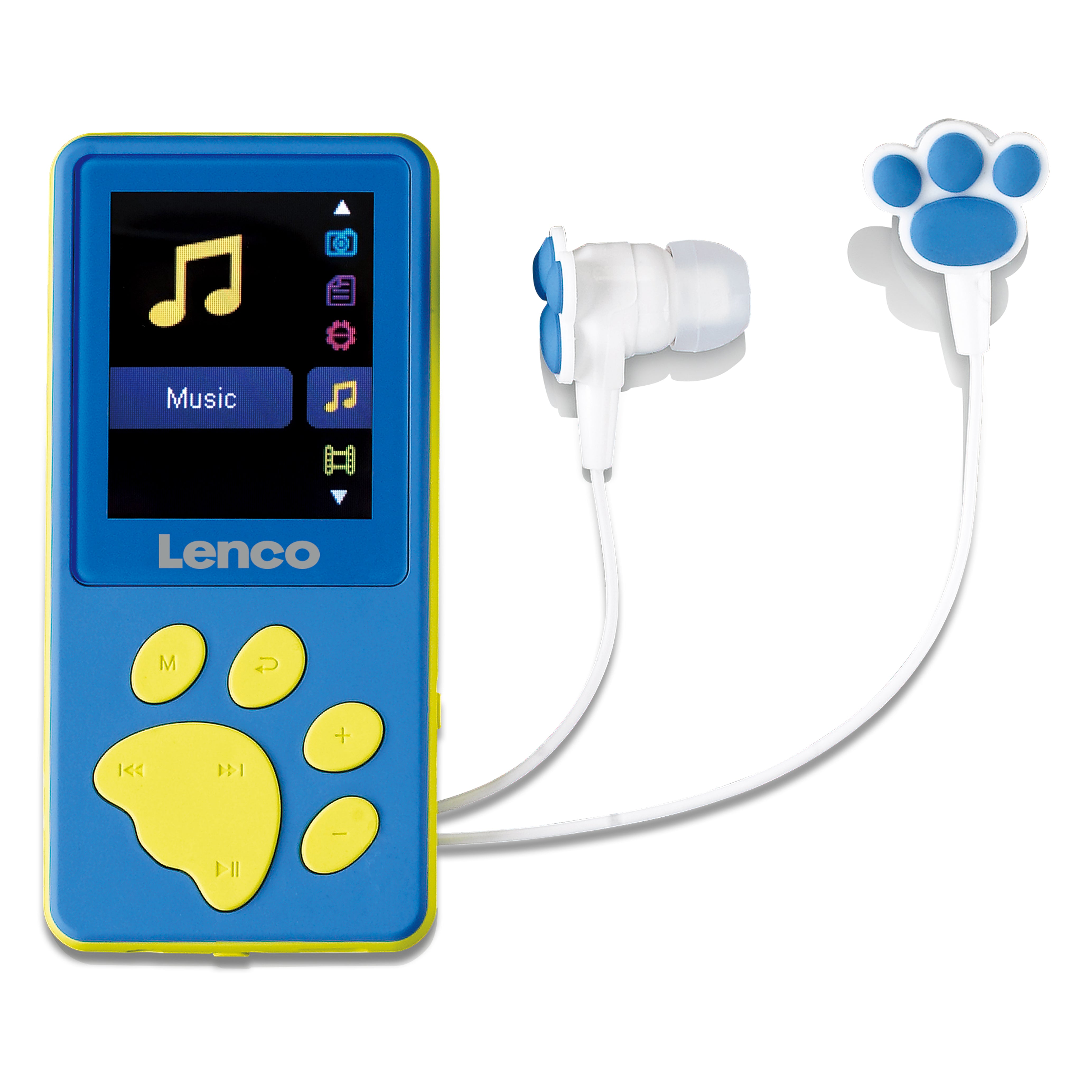 mit Blau Lenco MP3-/MP4-Player 8GB Speicher - Xemio-560BU -