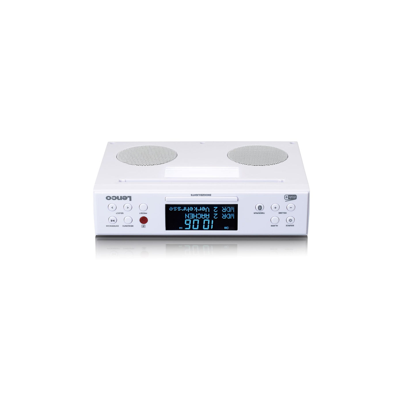 Lenco KCR-190WH - DAB+/FM Küchenradio mit Bluetooth®, LED-Beleuchtung und Timer - Weiß