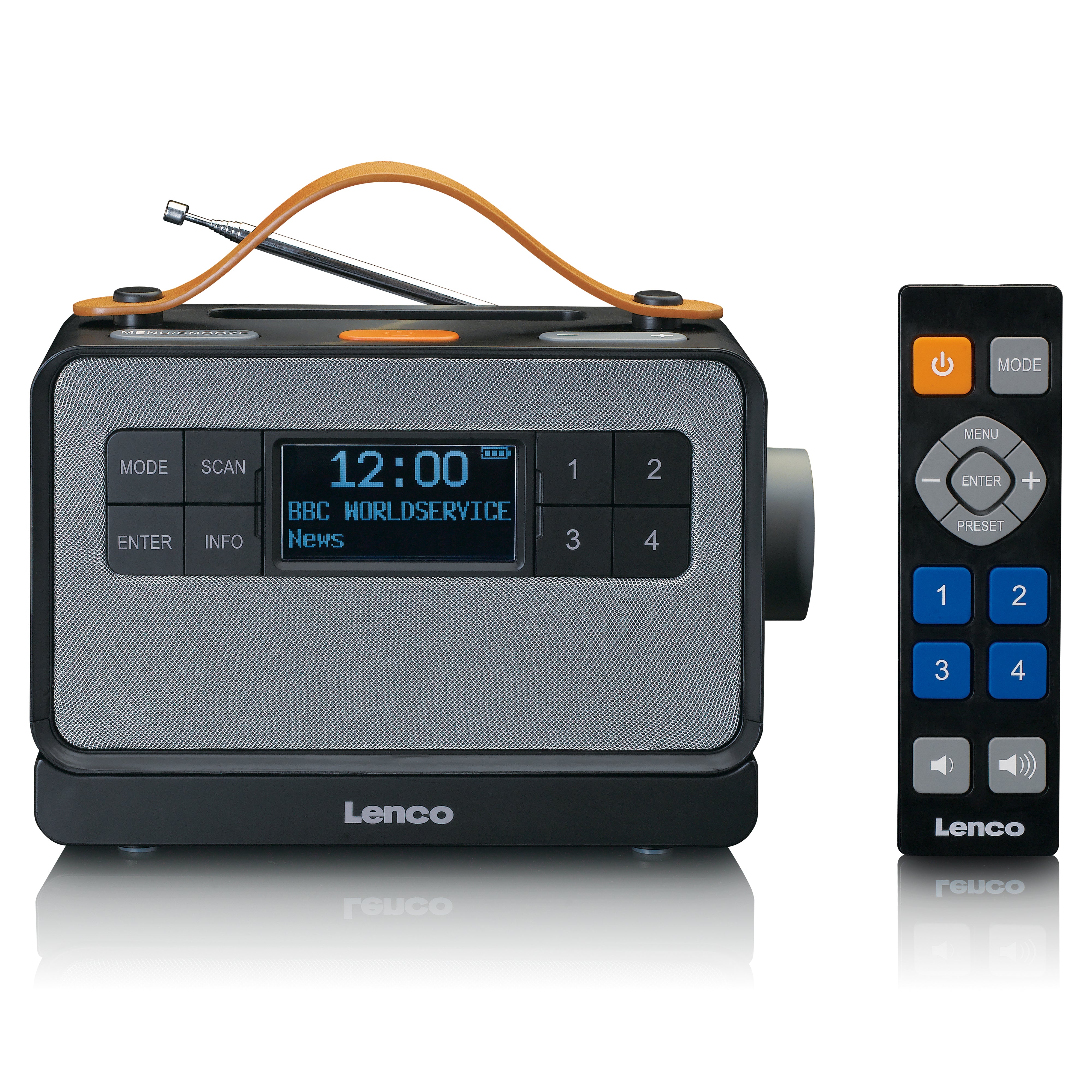 Lenco PDR-065BK - Transportables UKW-/DAB+-Radio Modus“-Funktion, und großen Schwarz Tasten mit „Easy