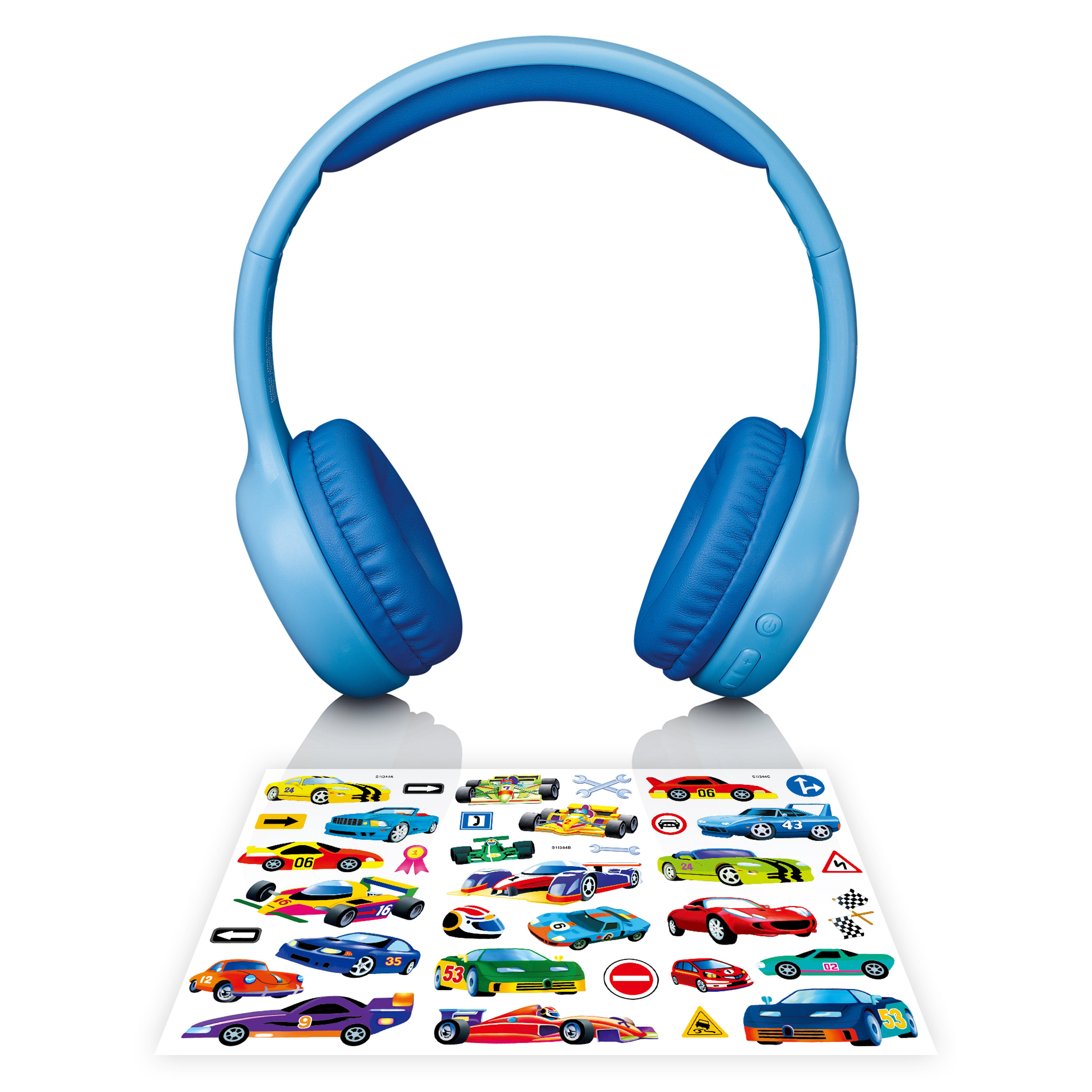Lenco HPB-110BU - Faltbare Bluetooth®-Kopfhörer für Kinder - Blau