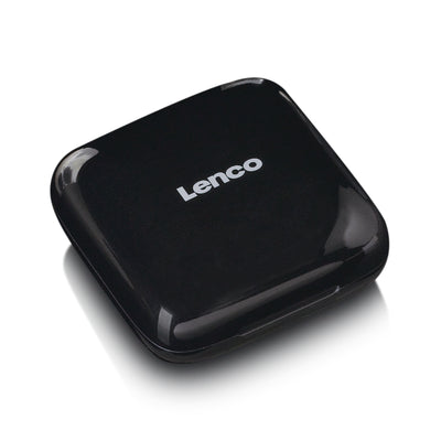 Lenco EPB-430BK - Kabellose Kopfhörer, Ladestation mit Display, Bluetooth® und TWS, schwarz
