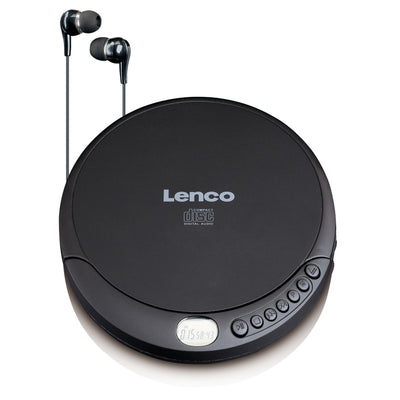 Lenco CD-010 - Tragbarer CD-Player mit Akku-Aufladefunktion - Schwarz
