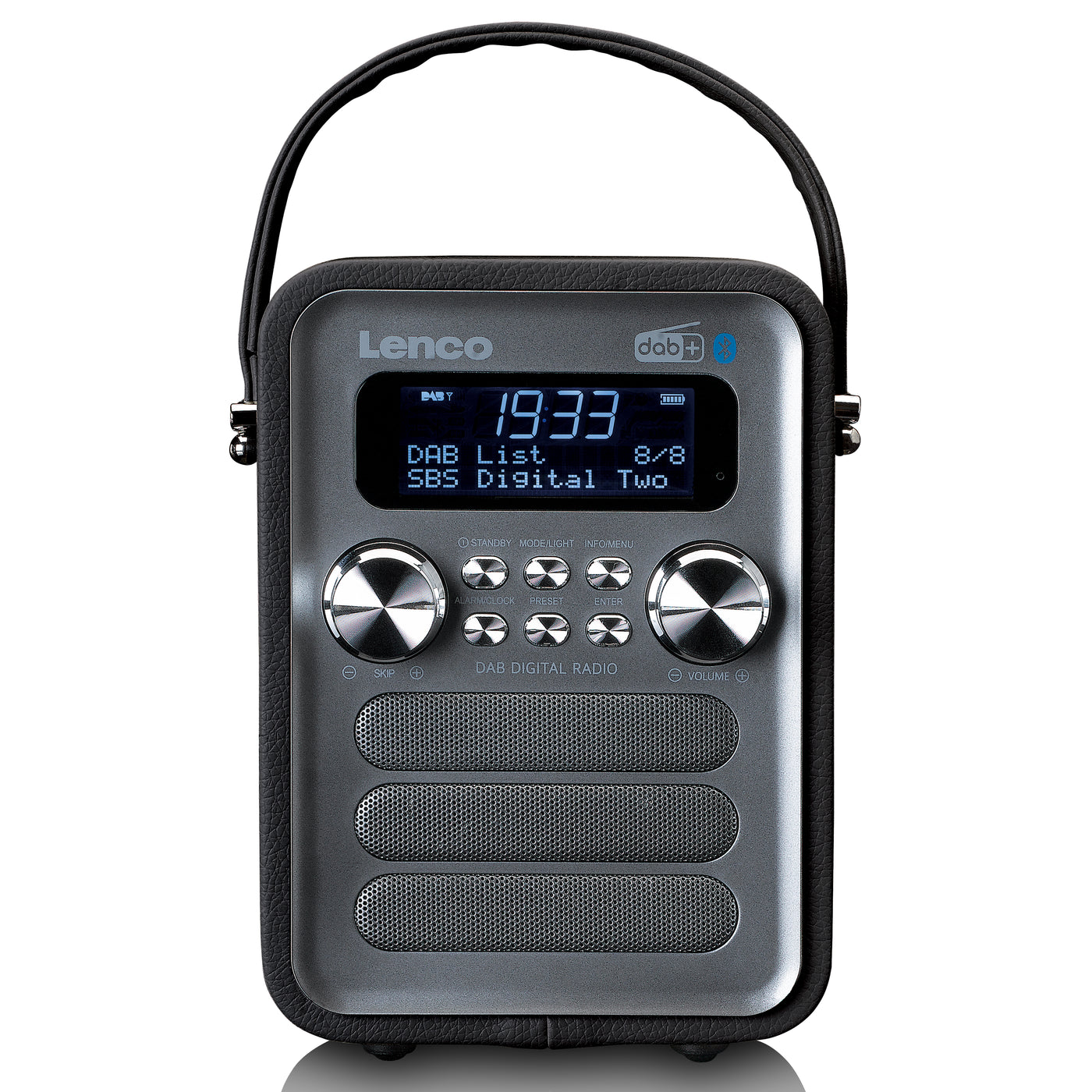 Lenco PDR-051BKSI  - Tragbares DAB+ FM-Radio mit Bluetooth® und AUX-Eingang, aufladbarer Batterie - Schwarz
