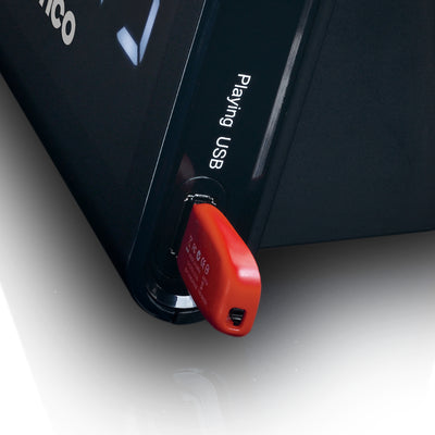 Lenco CR-525BK - FM-Radiowecker mit USB-Player und USB-Ladegerät - Schwarz