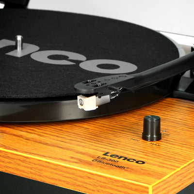 Lenco LS-300WD - Bluetooth® Plattenspieler mit zwei externen Lautsprechern und 2 x 10 Watt RMS, holz