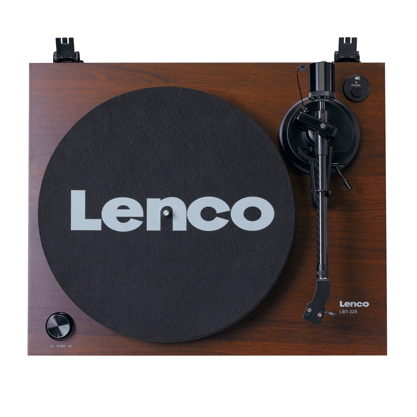 Lenco LBT-225WA - Plattenspieler mit Riemenantrieb, Bluetooth® und Anti-Skating - dunkelbraun