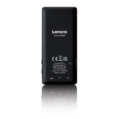 Lenco Xemio-669BK - MP3/MP4-Spieler mit 2,4'' TFT-LCD-Bildschirm und 8 GB internem Speicher - Schwarz