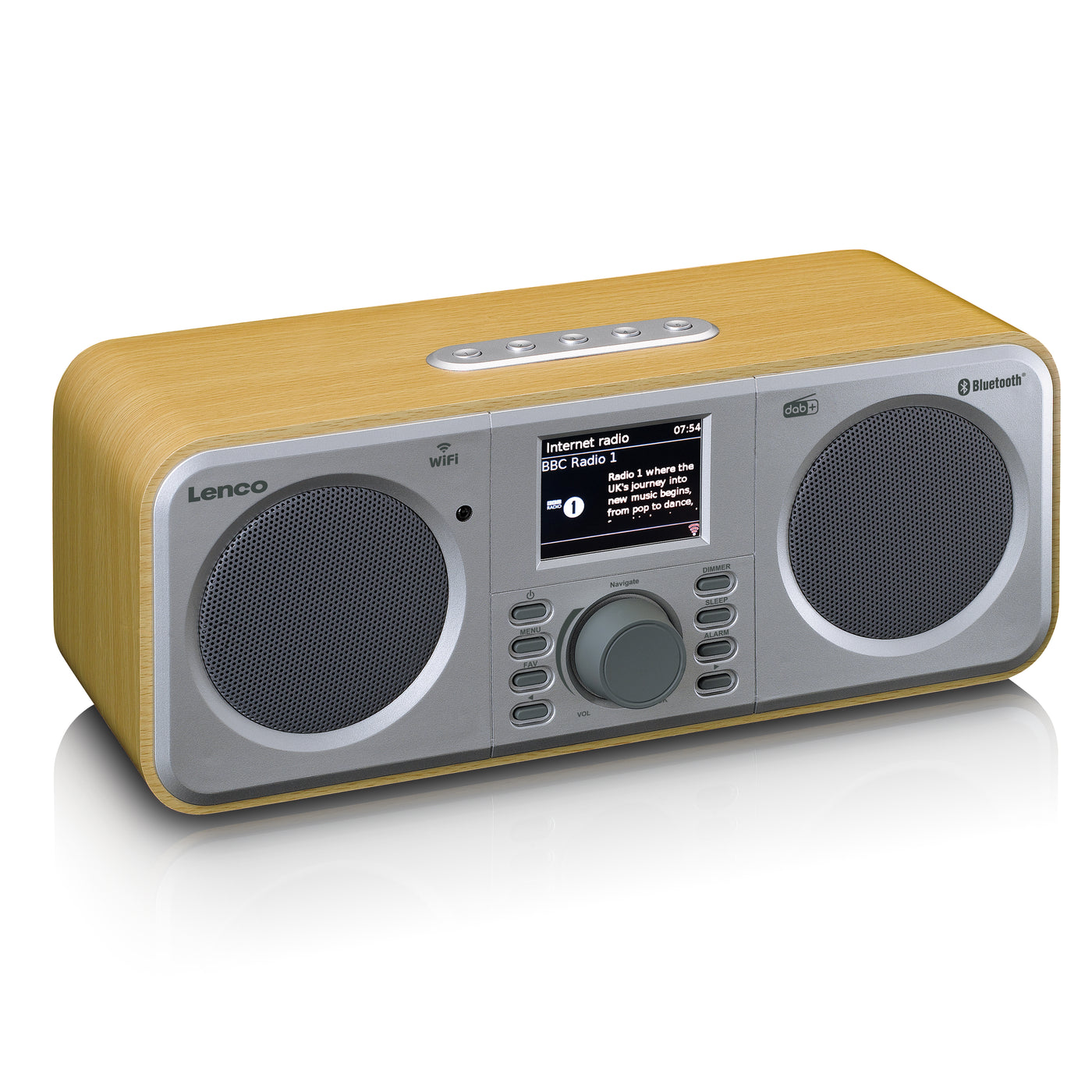 Lenco DIR-141WD - Internetradio mit DAB+, Bluetooth® und Spotify Connect, Holz