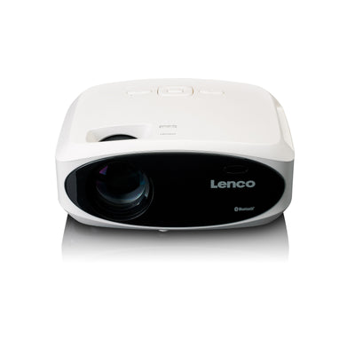 Lenco LPJ-900WH - Full HD Beamer Hell und scharf mit 250 Lumen, 510cm Projektion - Weiß