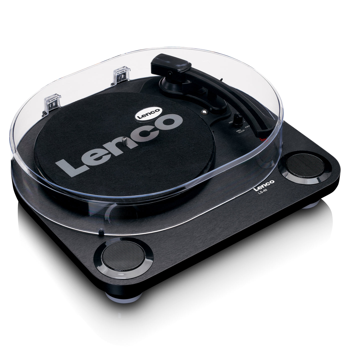 Lenco LS-40BK - Plattenspieler mit integrierten Lautsprechern - Schwarz