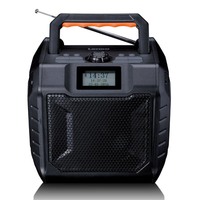 Lenco ODR-160GY - Leistungsstarkes tragbares outdoor DAB+/FM Radio mit Bluetooth® - IPX5 strahlwassergeschützt - Grau