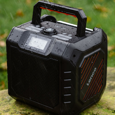 Lenco ODR-160GY - Leistungsstarkes tragbares outdoor DAB+/FM Radio mit Bluetooth® - IPX5 strahlwassergeschützt - Grau