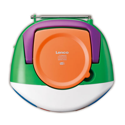 Lenco SCD-861KIDS - Tragbares DAB+/FM-Radio mit Bluetooth®, CD-Player und großem LCD-Farbdisplay - Fröhliche Farben für Kinder