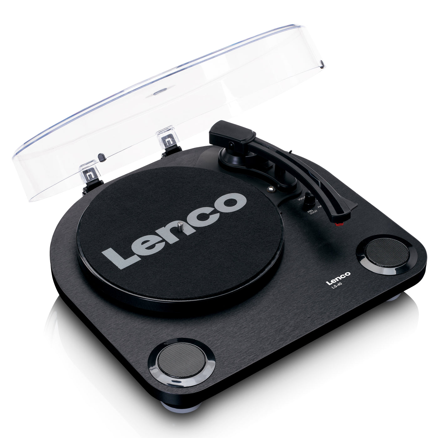 Lenco LS-40BK - Plattenspieler mit integrierten Lautsprechern - Schwarz