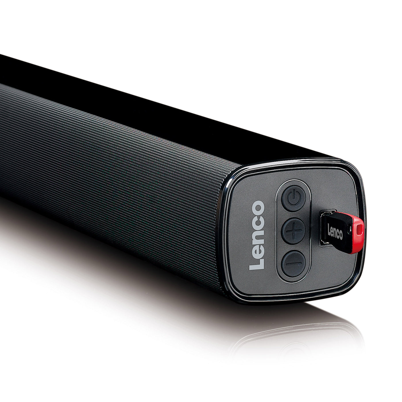Lenco SB-080 - 90 cm Soundbar mit Bluetooth® - 80 Watt RMS - Eingebauter Subwoofer - USB-Eingang- HDMI (ARC) - Optischer Eingang - Schwarz