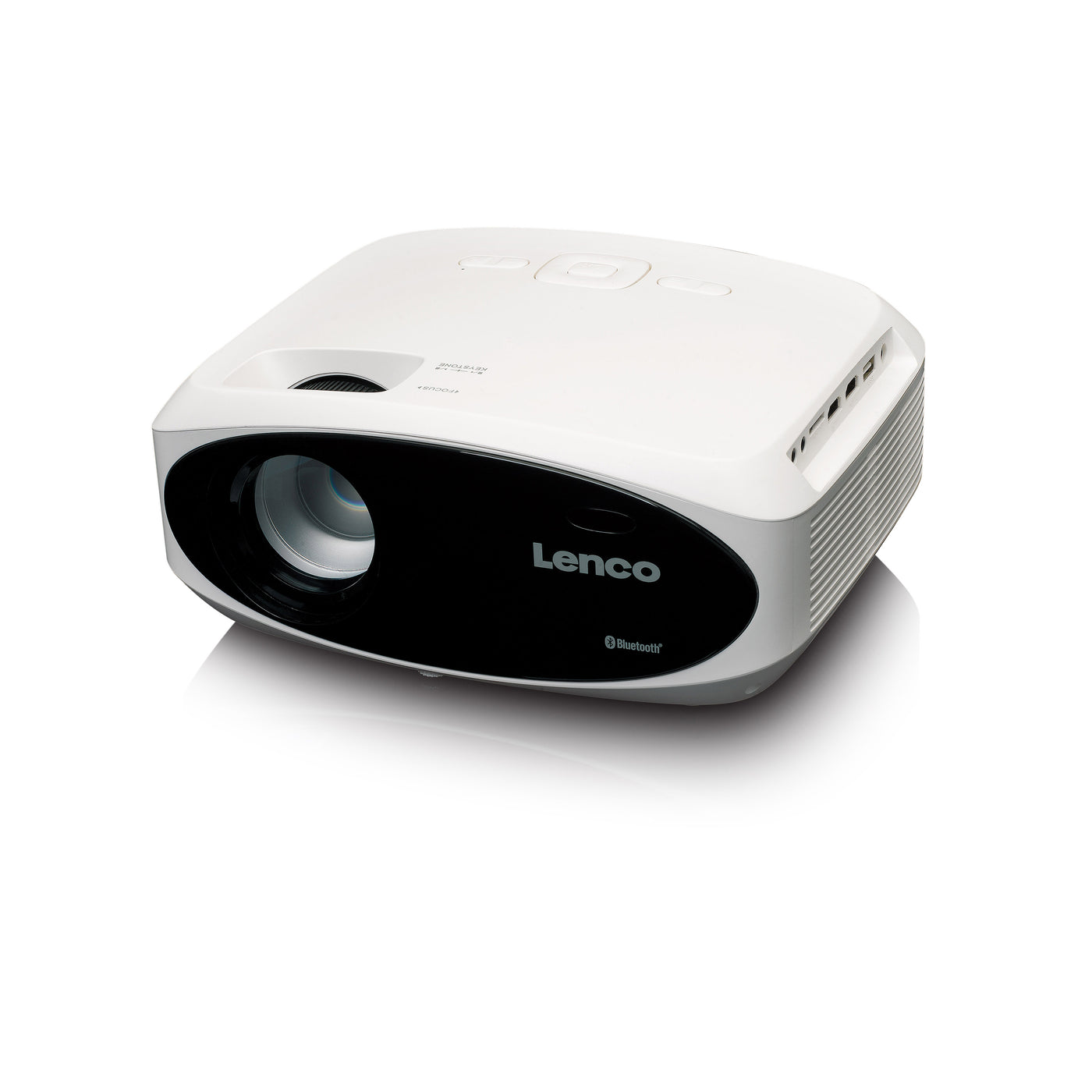Lenco LPJ-900WH - Full HD Beamer Hell und scharf mit 250 Lumen, 510cm Projektion - Weiß