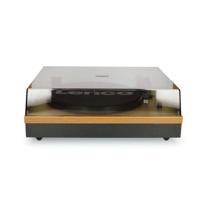 Lenco LS-300WD - Bluetooth® Plattenspieler mit zwei externen Lautsprechern und 2 x 10 Watt RMS, holz