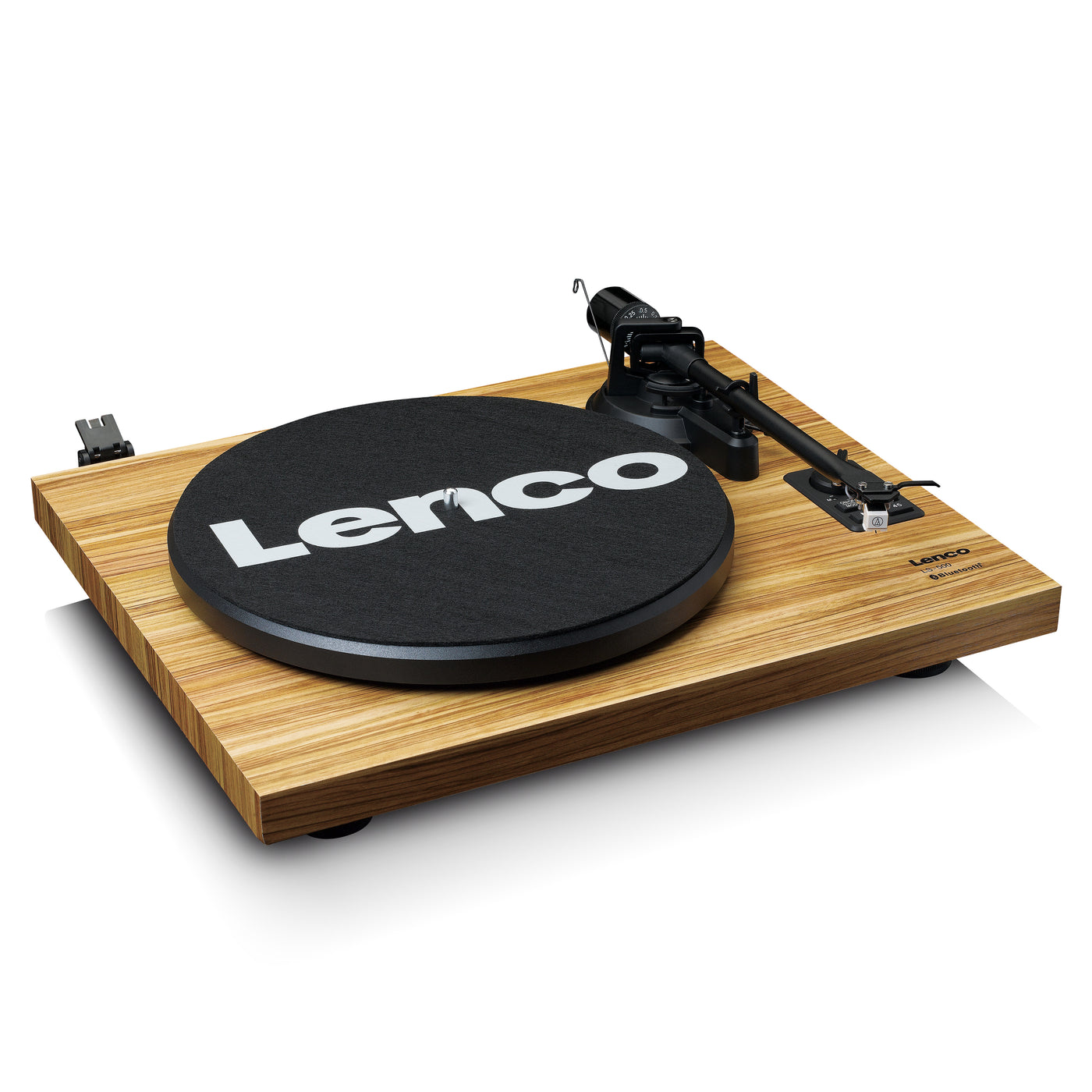 Lenco LS-500OK - Bluetooth® Plattenspieler mit zwei externen Lautsprechern und 2 x 30 Watt RMS - Holz