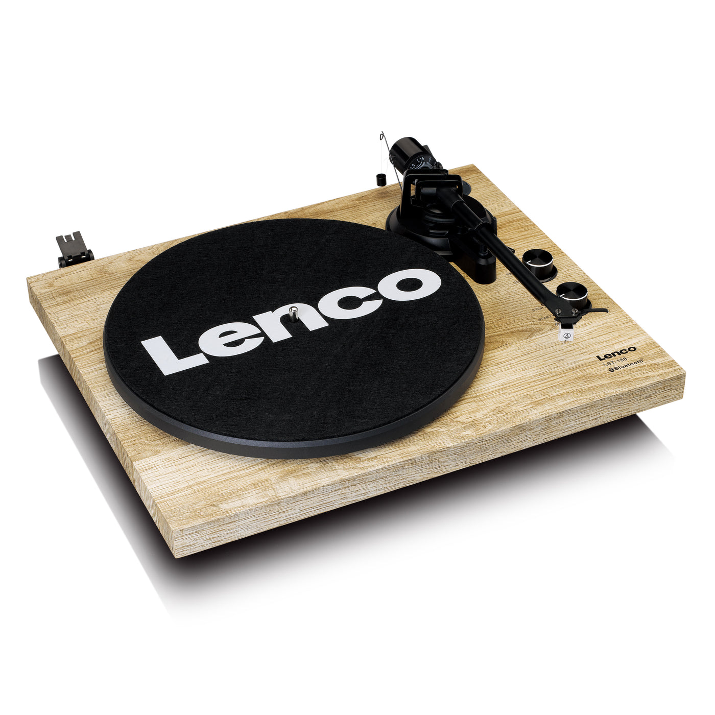 Lenco LBT-188PI - Plattenspieler mit Riemenantrieb, Bluetooth® und Anti-Skating, Holz