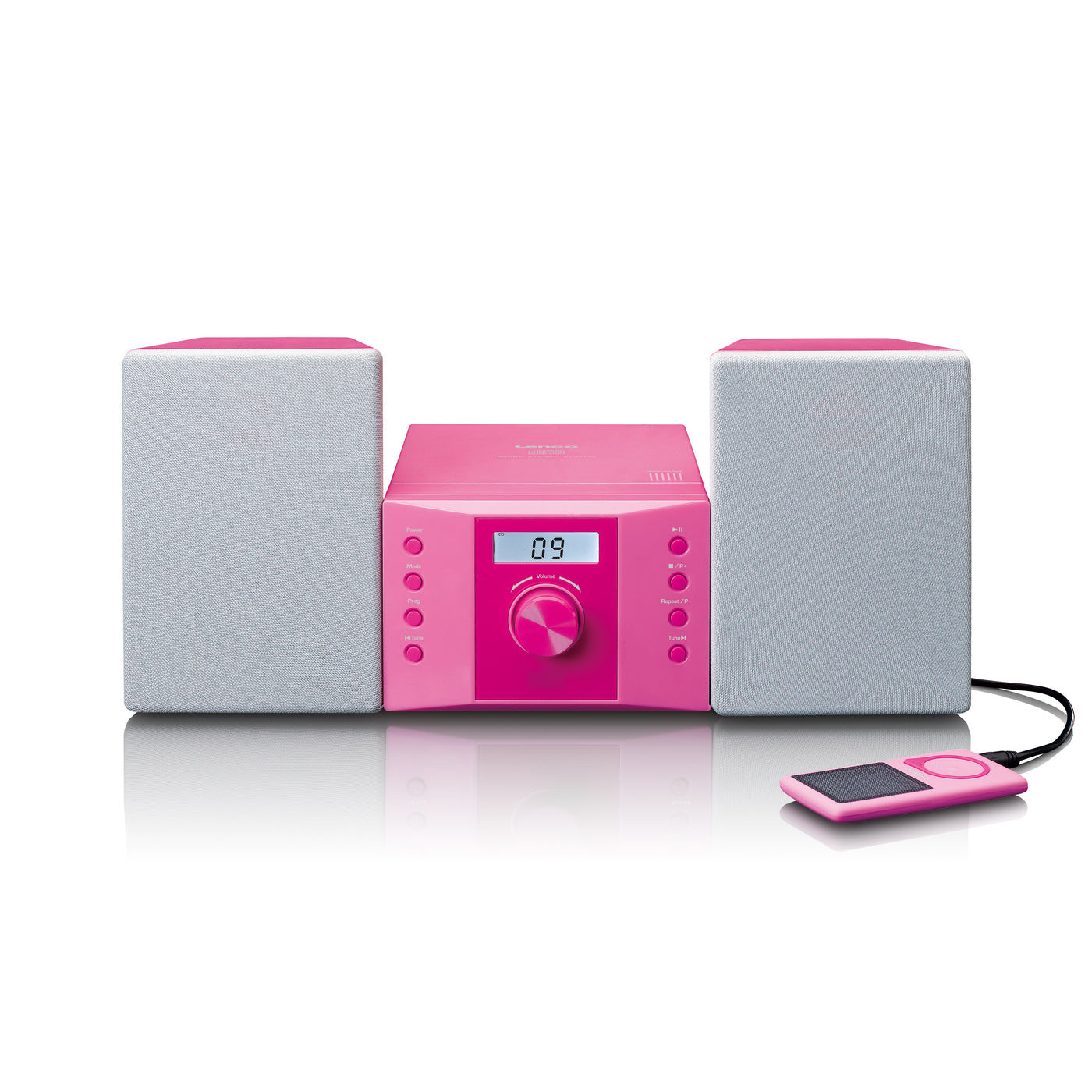 Lenco MC-013PK - Stereoanlage mit FM-Radio und CD-Player - Pink