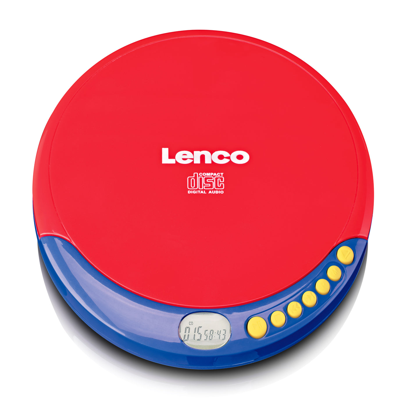 Lenco CD-021KIDS - Tragbarer CD-Player für Kinder mit Kopfhörer, wiederaufladbaren Batterien und integriertem Schallschutz - Mehrfarbig