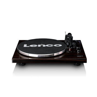 Lenco LBT-345WA - Plattenspieler mit Bluetooth® und Ortofon 2M Red Tonabnehmer, inklusive verchromtem Plattenspielerstabilisator - Walnuss