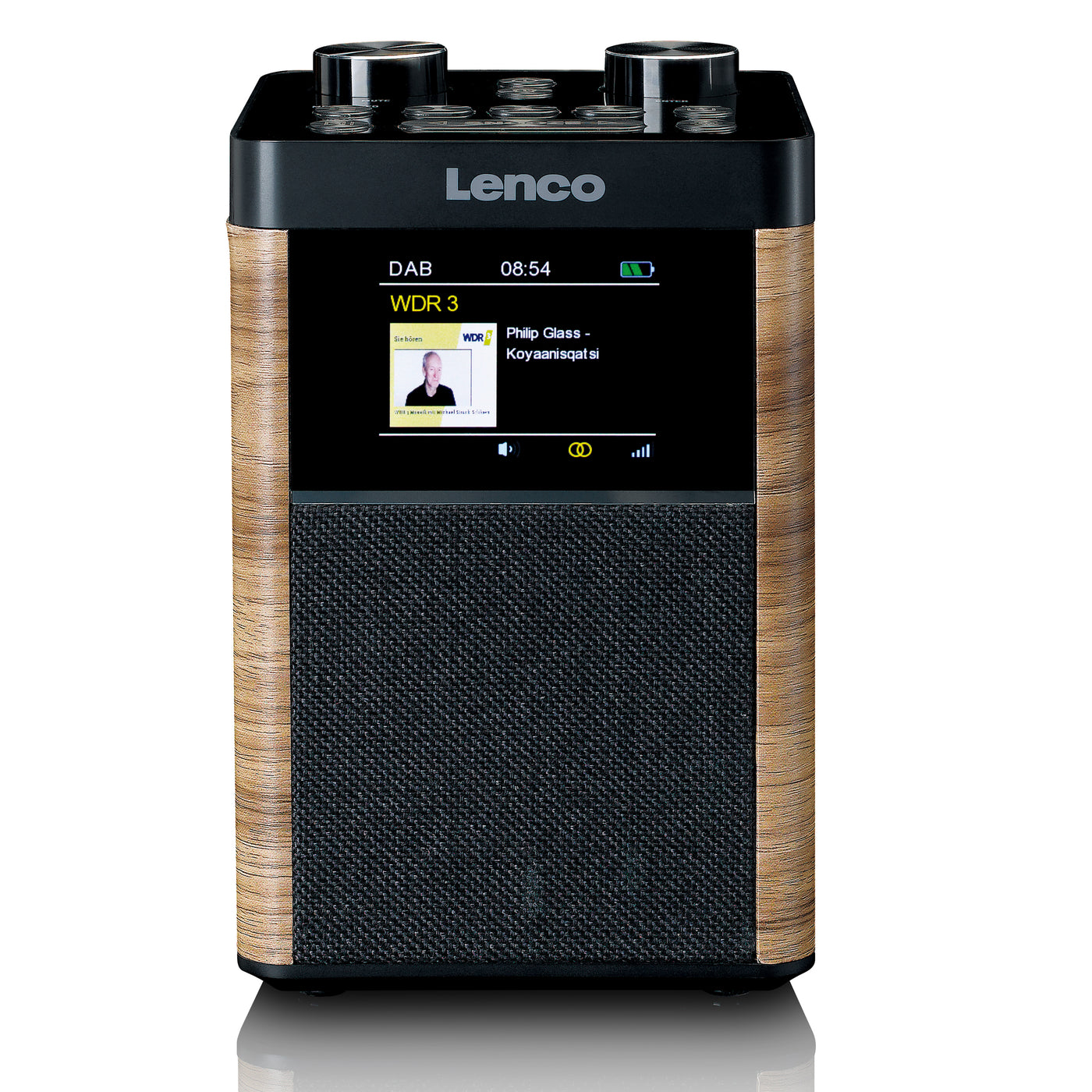 LENCO PDR-060WD - Tragbares DAB+/FM-Radio mit Bluetooth, 10W Lautsprecher und 14h Akku - Schwarz