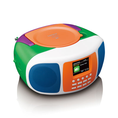 Lenco SCD-861KIDS - Tragbares DAB+/FM-Radio mit Bluetooth®, CD-Player und großem LCD-Farbdisplay - Fröhliche Farben für Kinder