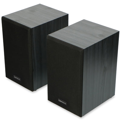 Lenco LS-300BK - Bluetooth® Plattenspieler mit zwei externen Lautsprechern und 2 x 10 Watt RMS, schwarz