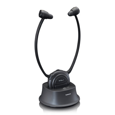 Lenco HPW-400BK - Kabellose Gehörverstärker-Kopfhörer