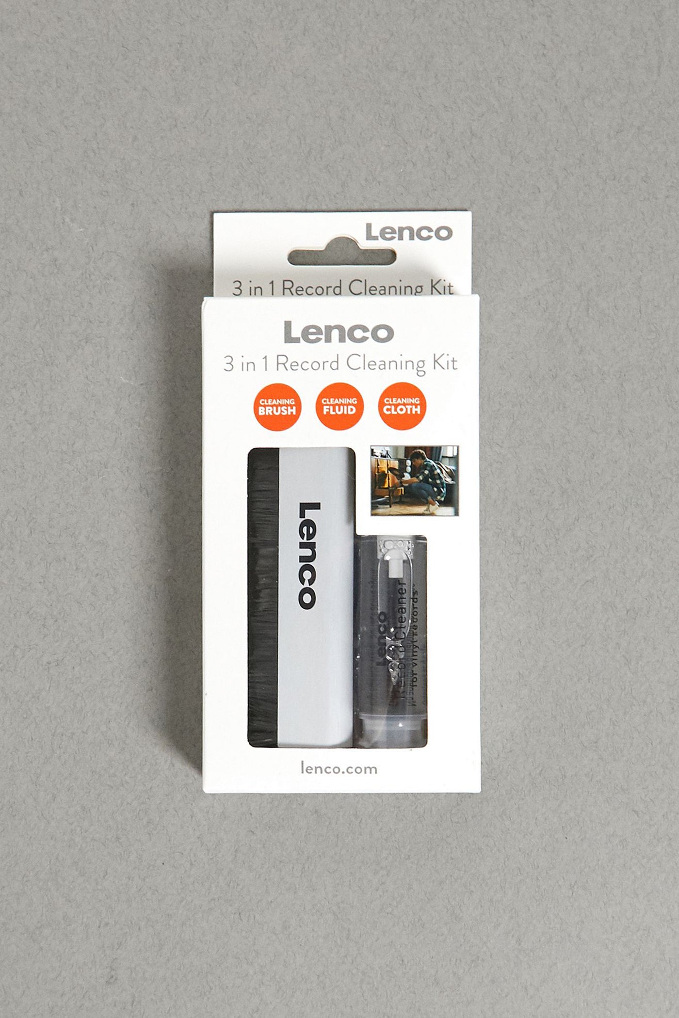 Lenco TTA-3IN1 - Reinigungsbürste für Langspielplatten - Kohlefaserbürste