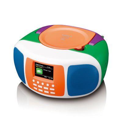 Lenco SCD-861KIDS - Tragbares DAB+/FM-Radio mit Bluetooth®, CD-Player und großem LCD-Farbdisplay - Fröhliche Farben für Kinder