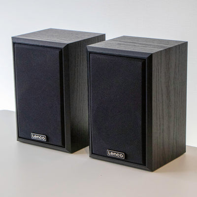 Lenco - LS-101BK - Plattenspieler aus Holz mit Riemenantrieb