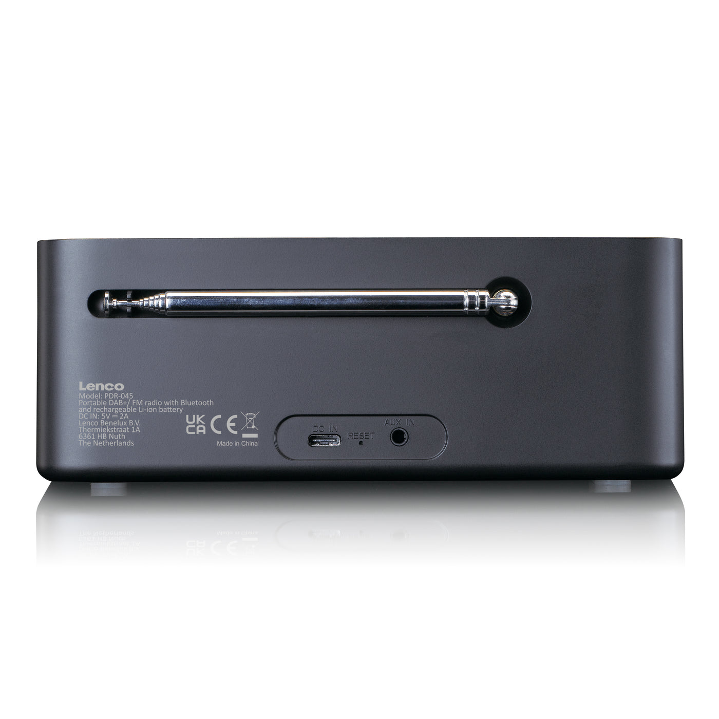Lenco PDR-045BK - DAB+-Radio mit Bluetooth® 5.0, Schwarz