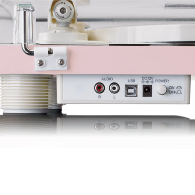 Lenco LS-50PK - Plattenspieler mit integrierten Lautsprechern - USB-Recording - Rosa