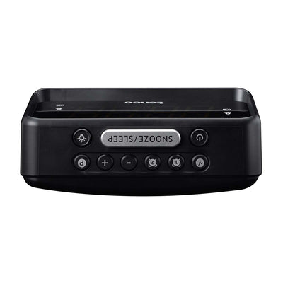Lenco CR-28BK - Radiowecker mit manueller Dimmfunktion, Nachtlicht und hellem LED-Display - Schwarz