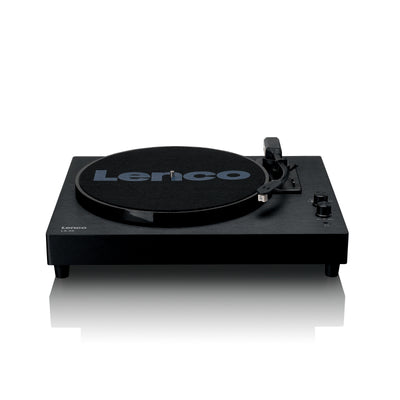 Lenco LS-60BK - Plattenspieler aus Holz mit Bluetooth und integrierten Lautsprechern - Schwarz