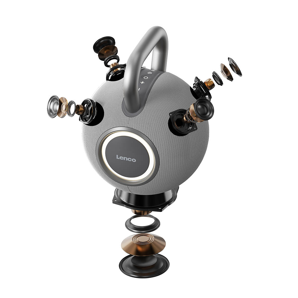 LENCO ORBITA-360 – 360°-Bluetooth-Lautsprecher mit Auracast®