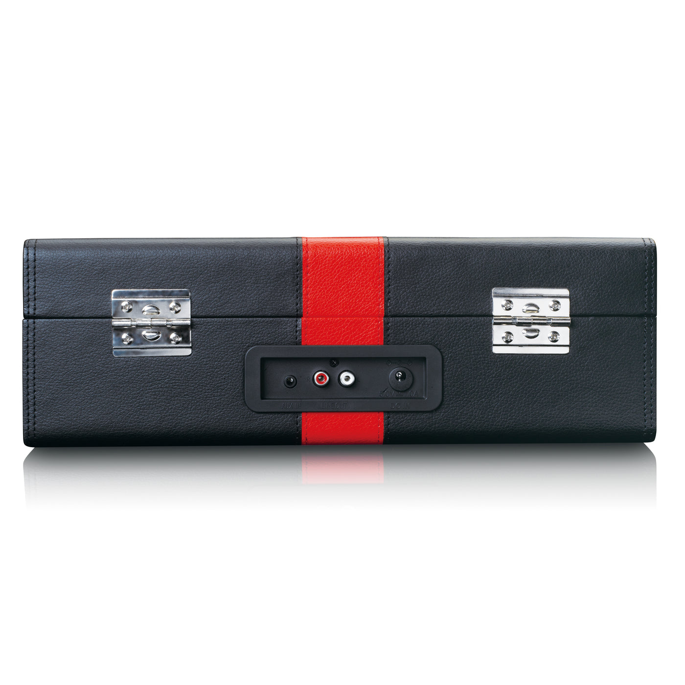 Classic Phono TT-110BKRD - Plattenspieler mit Bluetooth®-Empfang und integrierten Lautsprechern - Schwarz/Rot