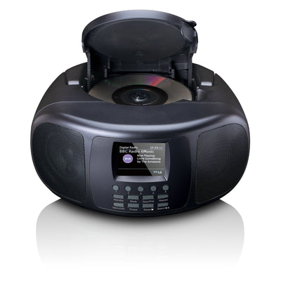 Lenco SCD-6000BK - Tragbares Internetradio mit DAB+/FM, Bluetooth®, CD-Player und großem LCD-Farbdisplay - Schwarz