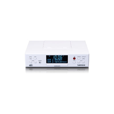 Lenco KCR-190WH - DAB+/FM Küchenradio mit Bluetooth®, LED-Beleuchtung und Timer - Weiß