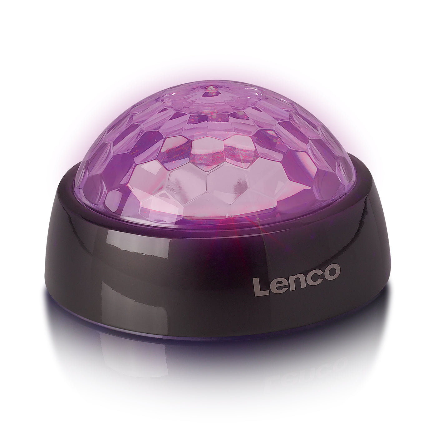 Lenco TTA-180TN - Plattenspieler stabilisator mit RGB-Lichteffekten - Schallplattengewicht 250 g und Diskokugel in einem – Titan