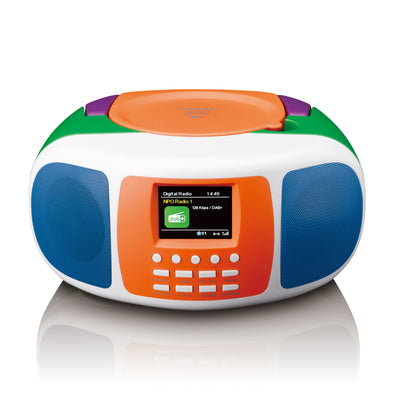 Lenco SCD-861KIDS - Tragbares DAB+/FM-Radio mit Bluetooth®, CD-Player und großem LCD-Farbdisplay - Fröhliche Farben für Kinder