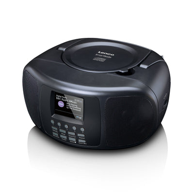 Lenco SCD-6000BK - Tragbares Internetradio mit DAB+/FM, Bluetooth®, CD-Player und großem LCD-Farbdisplay - Schwarz