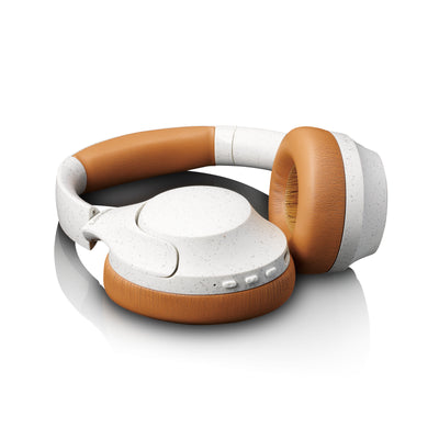 Lenco HPB-830GY - Kabelloser Bluetooth® Kopfhörer mit Active Noise Cancelling und eingebauten Mikrofonen - Grau/Weiß