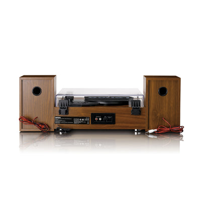 Lenco MC-160WD - HiFi Stereoanlage mit Plattenspieler, DAB+/FM-Radio und Bluetooth® - Holz