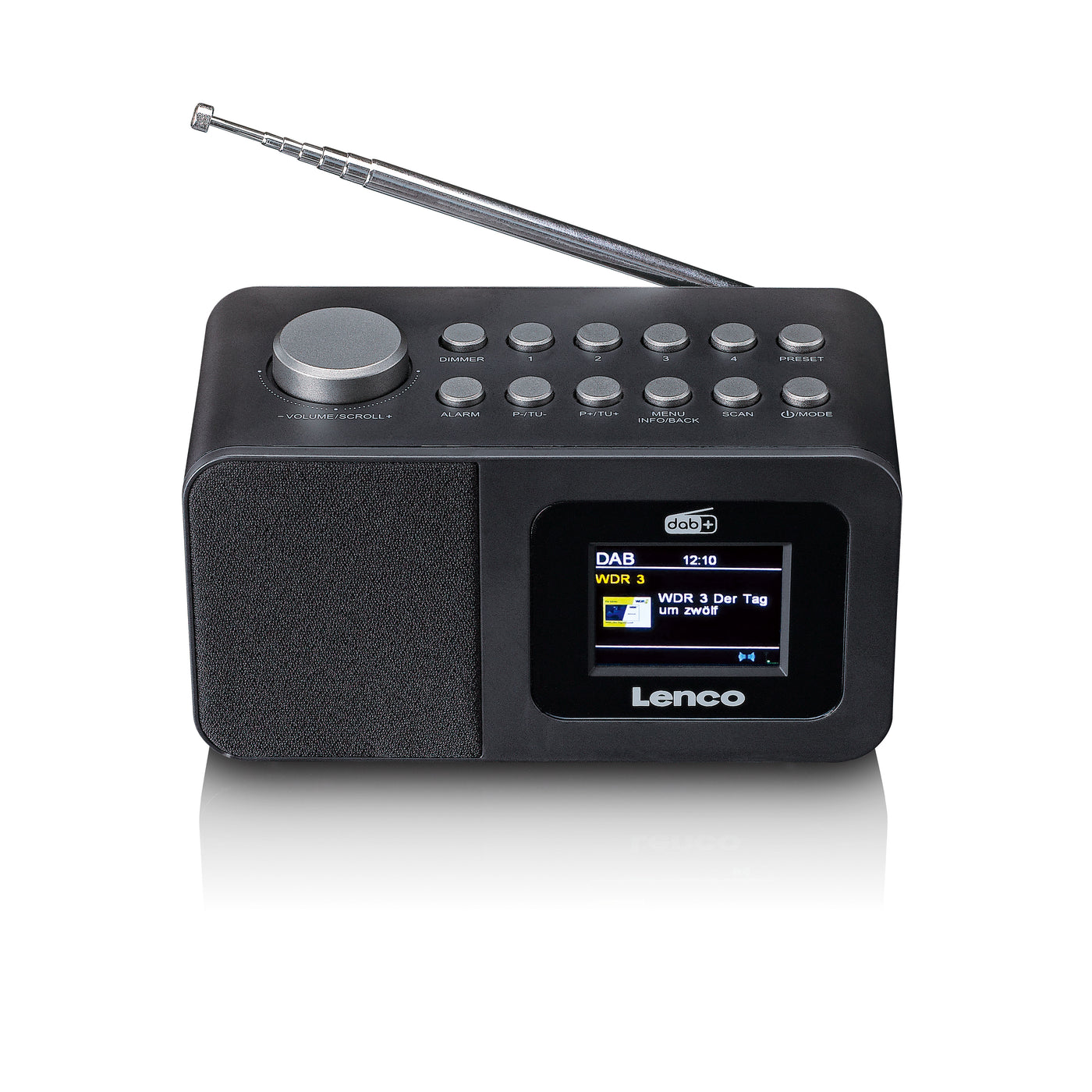 Lenco CR-625BK - DAB+/FM Radiowecker mit Farbdisplay, Sleeptimer und Doppelalarmfunktion - Schwarz