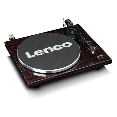Lenco LBT-189WA - Plattenspieler mit Riemenantrieb, Bluetooth® und Anti-Skating, dunkelbraun