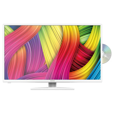 Lenco DVL-3242WH - 32 Zoll (80cm) HD-LED-Fernseher mit integriertem DVD-Player - Triple Tuner (DVB-T/T2/S2/C) - drehbarer Standfuß - Weiß