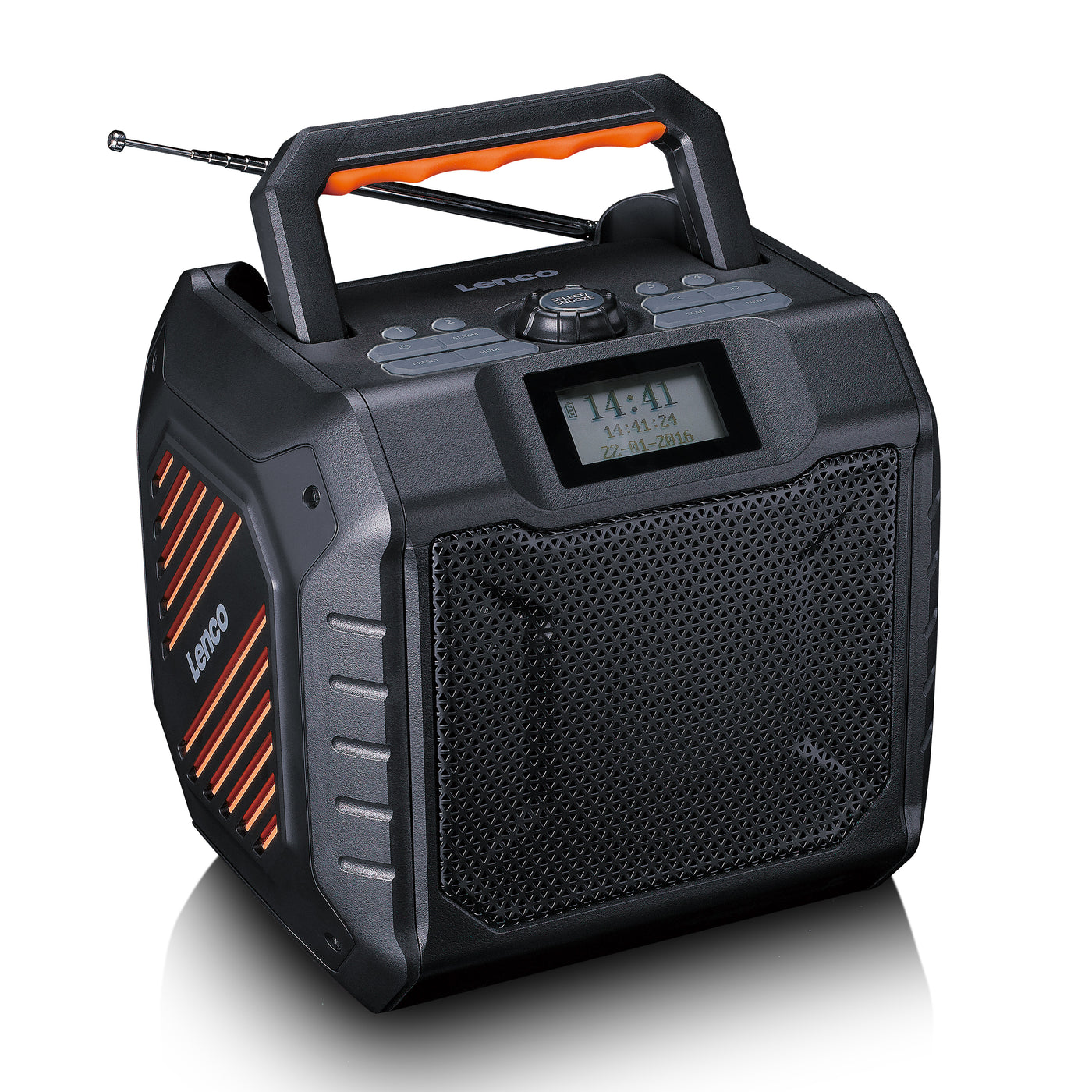 Lenco ODR-160GY - Leistungsstarkes tragbares outdoor DAB+/FM Radio mit Bluetooth® - IPX5 strahlwassergeschützt - Grau